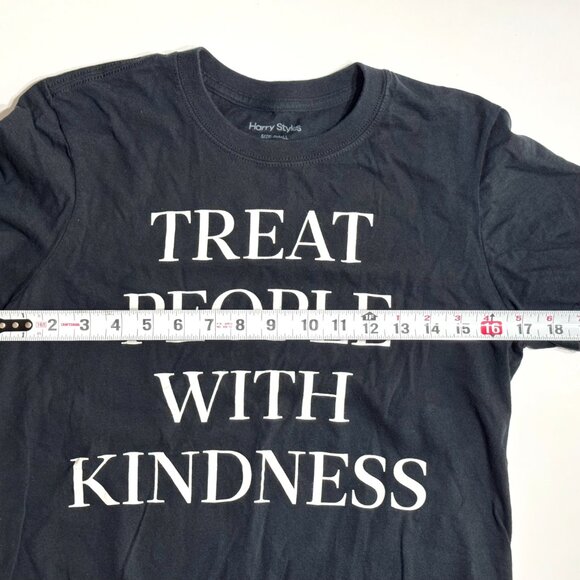 Harry Styles Treat People With Kindness Black T-Shirt Official 2017 Tour Merch - Picture 5 of 6